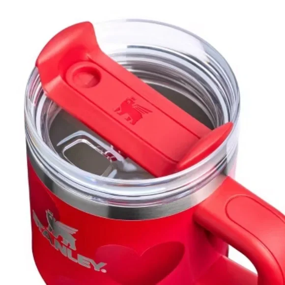 Stanley 20 oz Stainless Steel H2.0 Flowstate Quencher Tumbler Rouge Heart - Picture 3 of 3